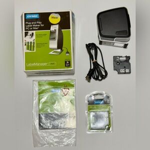 Dymo Plug and Play Label Maker - Black and Silver